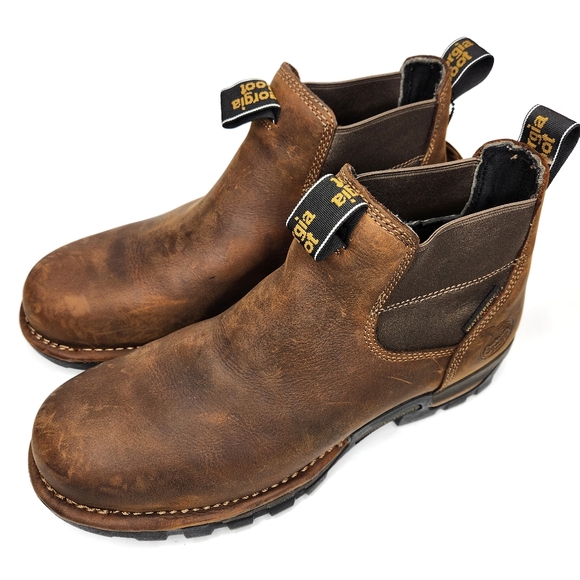 Georgia Boot Eagle One Chelsea Mens Waterproof Slip-on Work Boot 11.5 - Picture 2 of 9